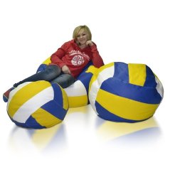 Sedací vak Míč volejbalový - sestava 3XL + 2XL + L obj. 400 a 200 a 100 L
