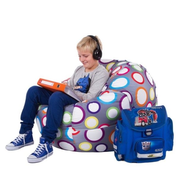 Sedací vak - Big 2XL obj. 400 L - Potahová tkanina: Eko kůže, Barva potahové tkaniny: bílá