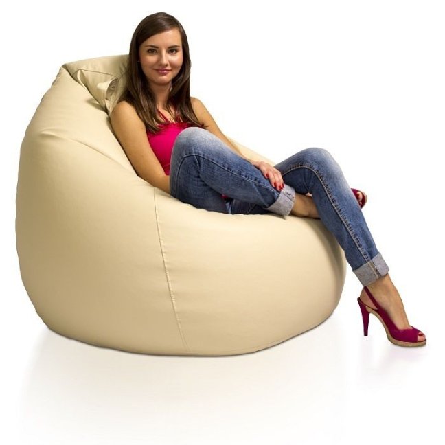 Sedací vak - křeslo Komfort 2XL obj. 390 L - Potahová tkanina: Nylon, Barva tkaniny: šedá