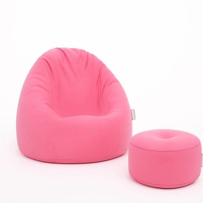 Sedací vak - křeslo Super 3XL obj. 330 L s podnožkou - Potahová tkanina: Eko kůže, Barva tkaniny: ES21