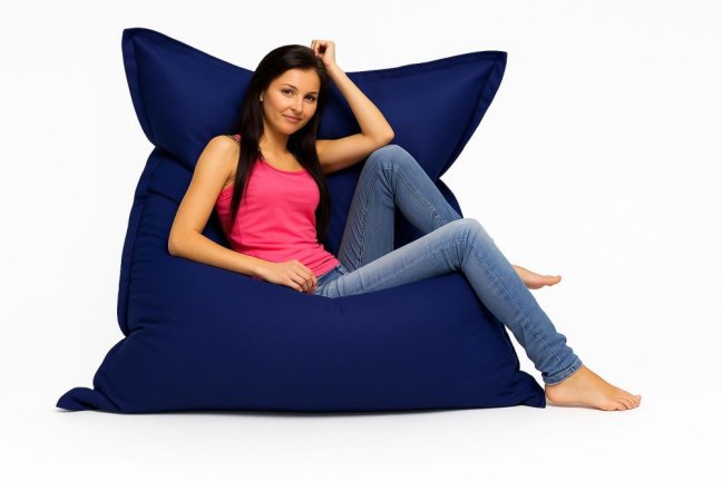 Sedací vak - Polštář  3XL 180x140 obj. 550 L - Potahová tkanina: Nylon, Barva tkaniny: šedá
