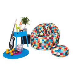 Sedací vak - Ufo 3XL obj. 450 L s podnožkou