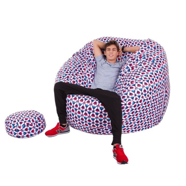 Sedací vak - Big 4XL obj. 1150 L - Potahová tkanina: Eko kůže, Barva potahové tkaniny: zelená