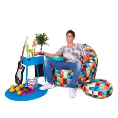 Sedací vak - Ufo 3XL obj. 450 L s podnožkou