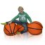 Sedací vak Míč basketbalový L obj. 100 L