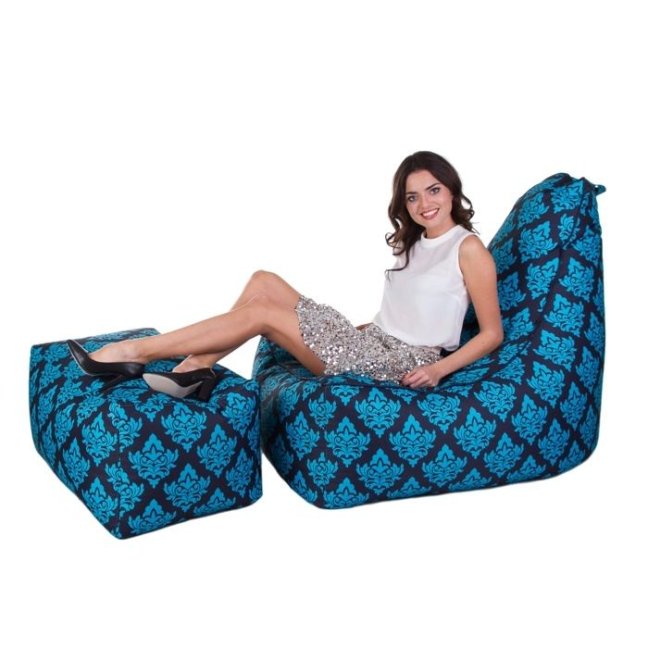 Sedací vak - křeslo Půvab 3XL Plus obj. 550 L s podnožkou