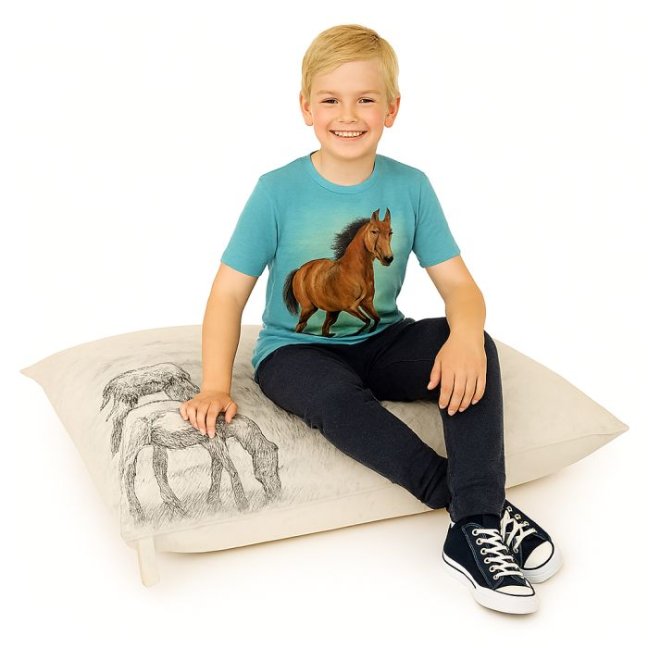 Sedací vak - vlastní  Polštář  2XL 140x110 obj.  440 L mat. Látka s potiskem