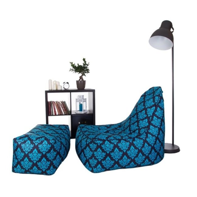 Sedací vak - křeslo Půvab 3XL Plus obj. 550 L s podnožkou