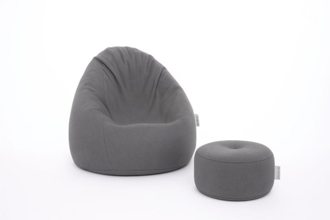 Sedací vak - křeslo Super 3XL obj. 330 L - Potahová tkanina: Nylon, Barva tkaniny: šedá