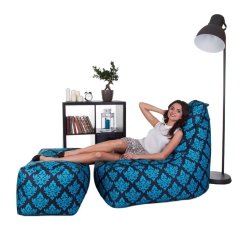 Sedací vak - křeslo Půvab 3XL Plus obj. 550 L s podnožkou