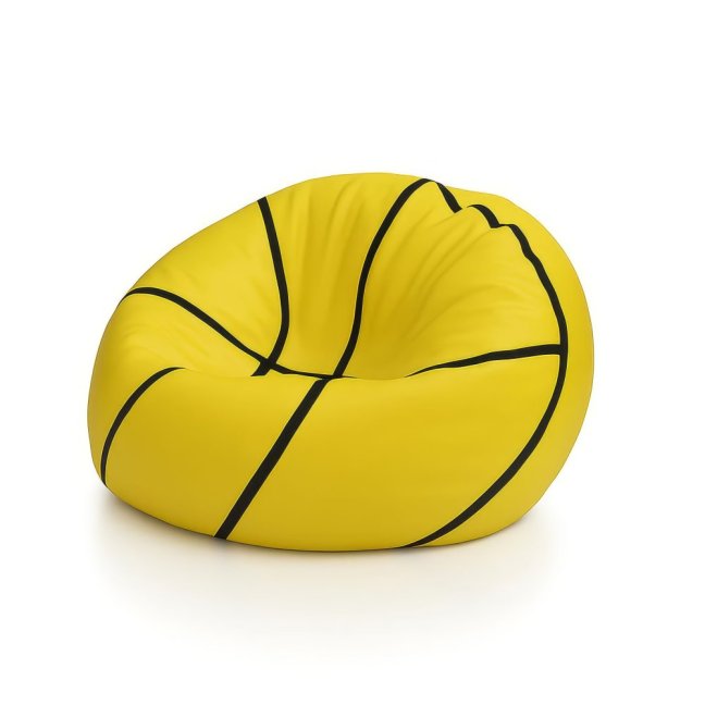 Sedací vak Míč basketbalový 2XL obj. 260 L - Potahová tkanina: Eko kůže, Barva tkaniny: ES12