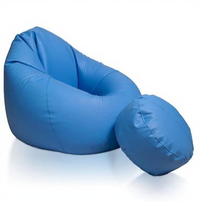 Sedací vak - křeslo Super 4XL obj. 450 L s podnožkou - Potahová tkanina: Eko kůže, Barva tkaniny: ES12