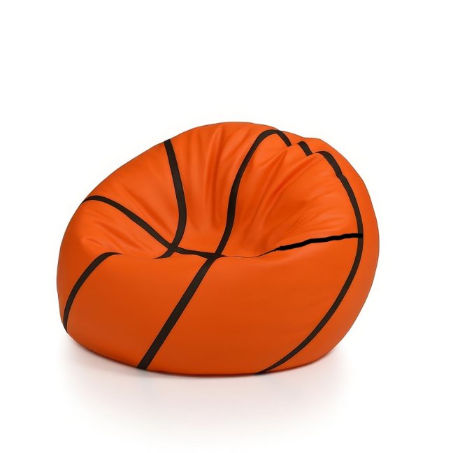 Sedací vak Míč basketbalový 2XL obj. 260 L - Potahová tkanina: Eko kůže, Barva tkaniny: ES12