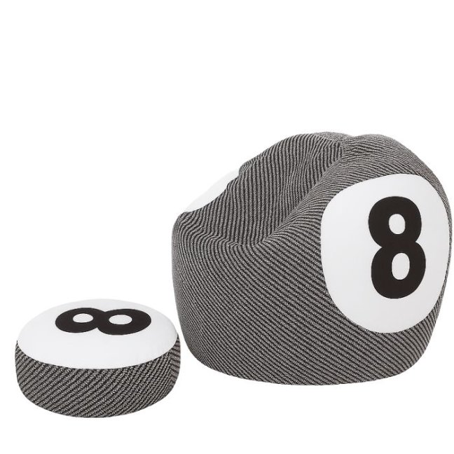 Sedací vak - Koule billiár 8 - sestava 3XL + L obj. 500 a 40 L