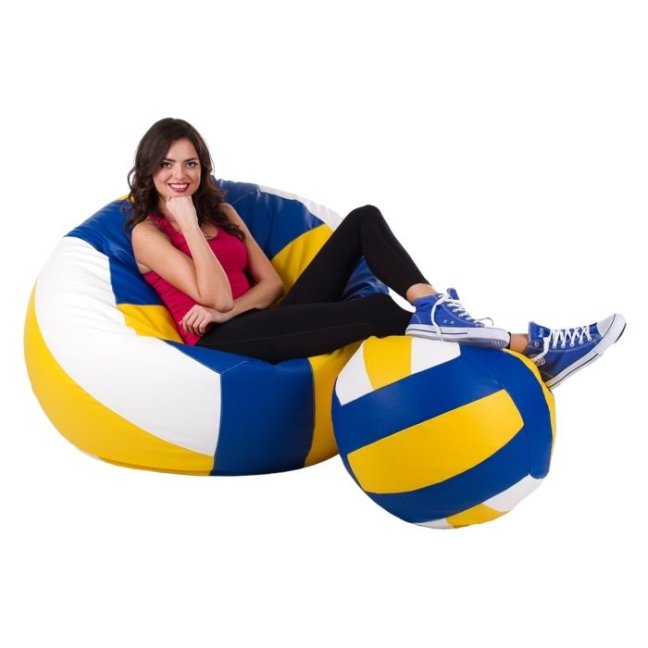 Sedací vak Míč volejbalový - sestava 3XL + L obj. 400 a 100 L