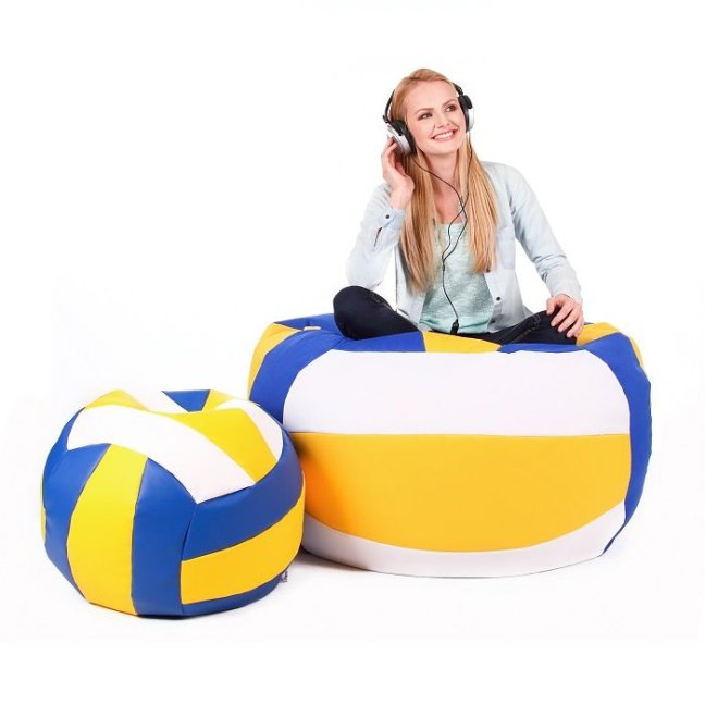 Sedací vak Míč volejbalový - sestava 3XL + L obj. 400 a 100 L