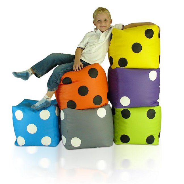 Kostka Cube Play 40x40 obj. 65 L - Potahová tkanina: Eko kůže, Barva potahové tkaniny: tyrkysová