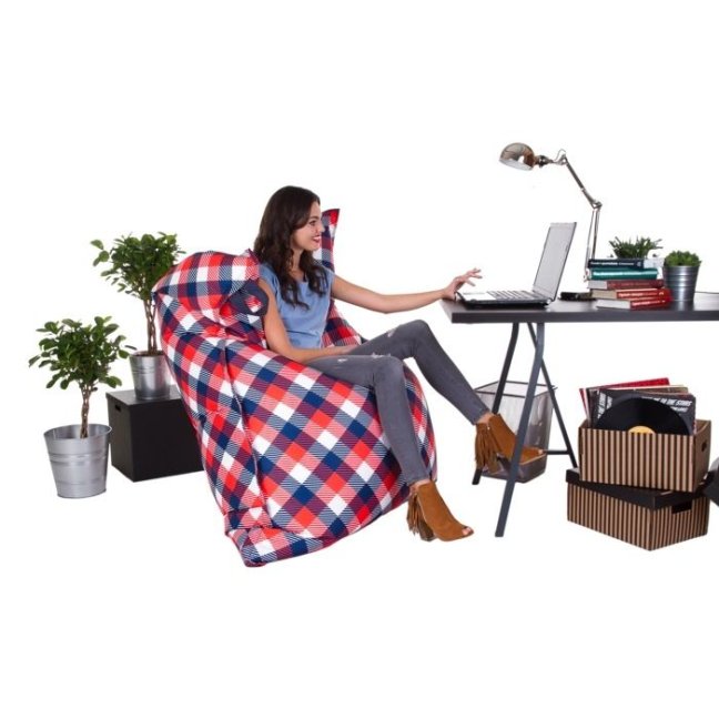 Sedací vak - Polštář  3XL 180x140 obj. 550 L - Potahová tkanina: Nylon, Barva tkaniny: šedá