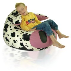 Pohodlný sedací vak pro děti ve tvaru Kravička z materiálu Eko kůže. Pohodlný sedací vak pro děti ve tvaru Kravička z materiálu Eko kůže.