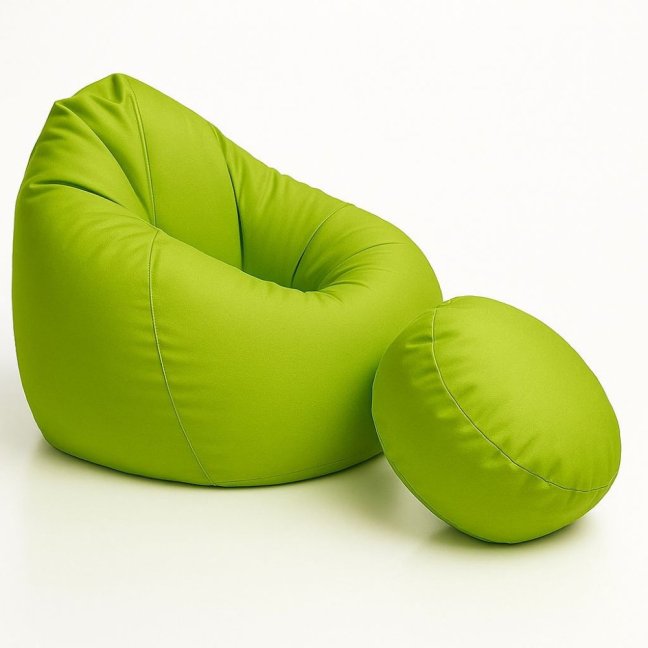 Sedací vak - křeslo Super 4XL obj. 450 L s podnožkou - Potahová tkanina: Eko kůže, Barva tkaniny: ES12