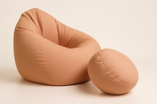 Sedací vak - křeslo Super 4XL obj. 450 L s podnožkou - Potahová tkanina: Eko kůže, Barva tkaniny: ES03