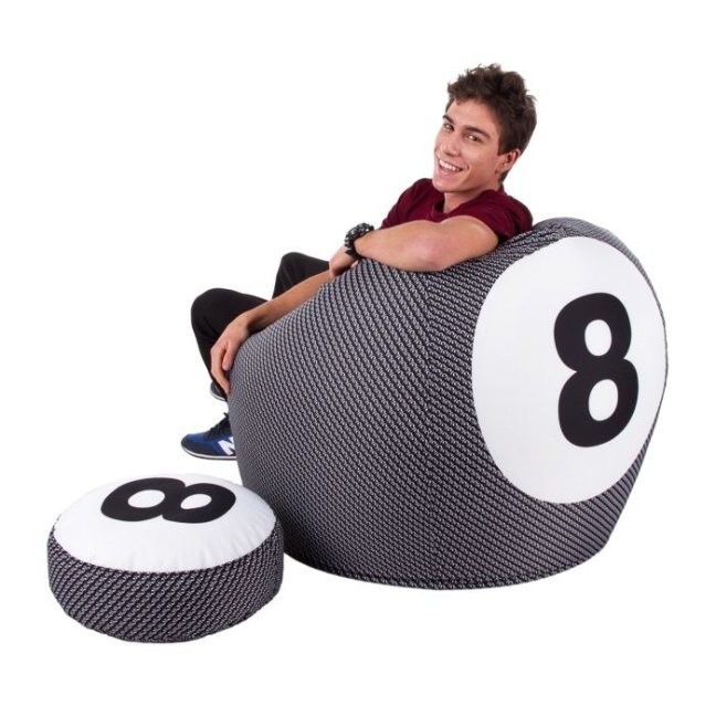Sedací vak - Koule billiár 8 - sestava 3XL + L obj. 500 a 40 L