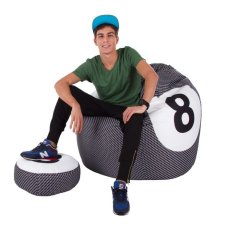 Sedací vak - Koule billiár 8 - sestava 3XL + L obj. 500 a 40 L
