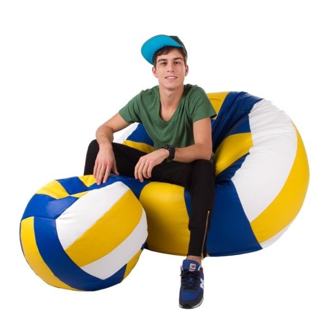 Sedací vak Míč volejbalový - sestava 3XL + L obj. 400 a 100 L