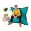 Sedací vak - Polštář  3XL 180x140 obj. 550 L - Potahová tkanina: Nylon, Barva tkaniny: šedá