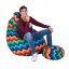 Sedací vak - křeslo Komfort 2XL obj. 390 L - Potahová tkanina: Nylon, Barva tkaniny: šedá
