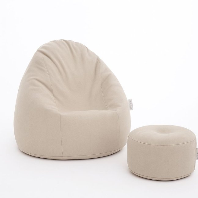 Sedací vak - křeslo Super 3XL obj. 330 L s podnožkou - Potahová tkanina: Eko kůže, Barva tkaniny: ES09