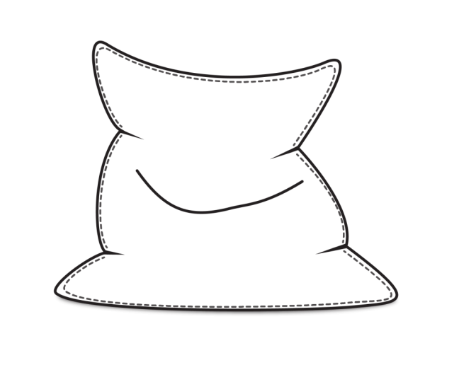 Sedací vak - vlastní  Polštář  2XL 140x110 obj.  440 L mat. Látka s potiskem