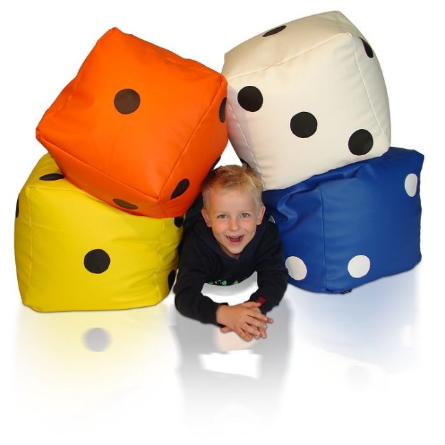Kostka Cube Play 40x40 obj. 65 L - Potahová tkanina: Eko kůže, Barva potahové tkaniny: tyrkysová