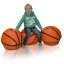 Sedací vak Míč basketbalový L obj. 100 L