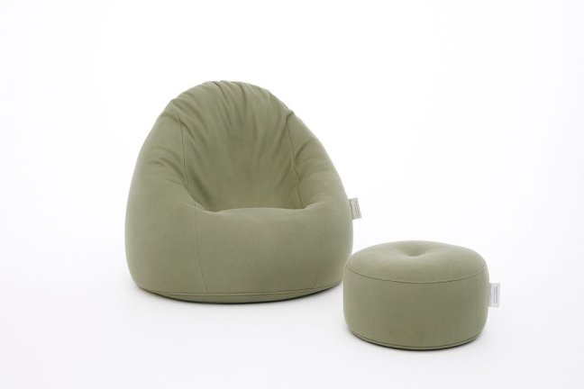 Sedací vak - křeslo Super 3XL obj. 330 L s podnožkou - Potahová tkanina: Eko kůže, Barva tkaniny: ES11