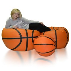 Sedací vak Míč basketbalový - sestava 3XL + 2XL + L obj. 480 a 260 a 100 L