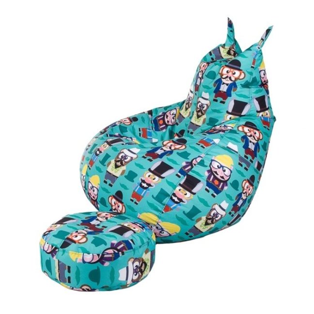 Sedací vak - křeslo Bobcat 2XL obj. 470 L - Potahová tkanina: Eko kůže, Barva potahové tkaniny: tmavě zelená
