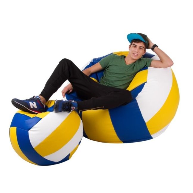 Sedací vak Míč volejbalový - sestava 3XL + L obj. 400 a 100 L