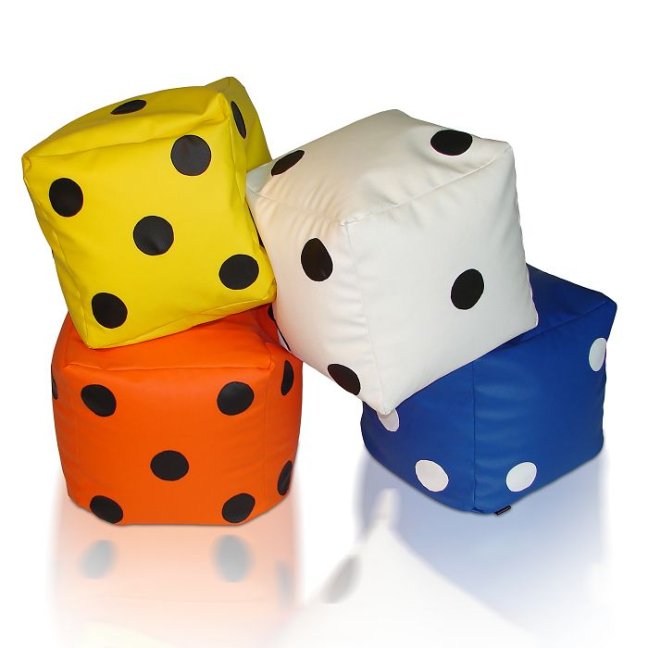 Kostka Cube Play 40x40 obj. 65 L - Potahová tkanina: Eko kůže, Barva potahové tkaniny: tyrkysová
