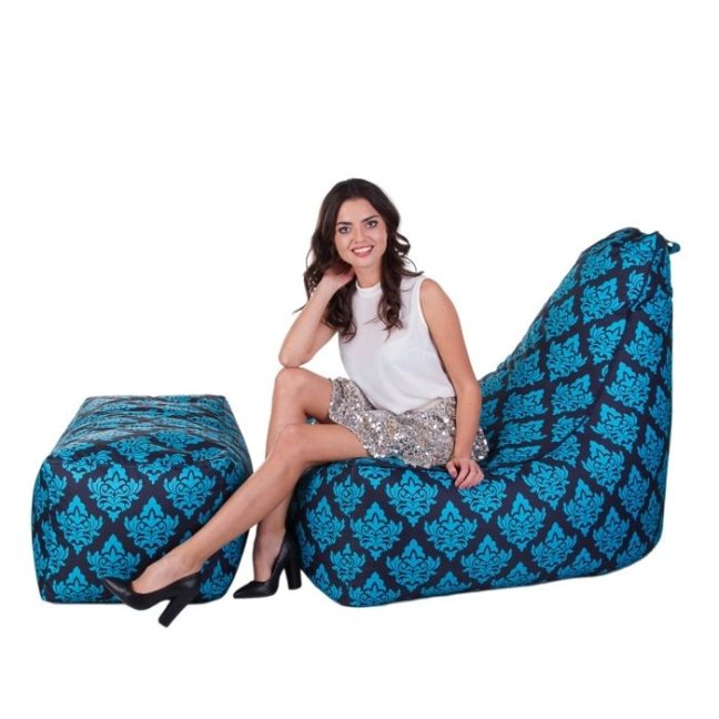 Sedací vak - křeslo Půvab 3XL Plus obj. 550 L s podnožkou