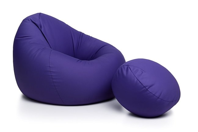 Sedací vak - křeslo Super 4XL obj. 450 L s podnožkou - Potahová tkanina: Eko kůže, Barva tkaniny: ES12